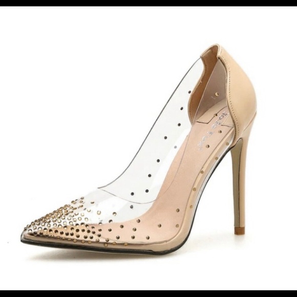 Gorgeous. Stunning Champagne Crystal Heels - Picture 4 of 5